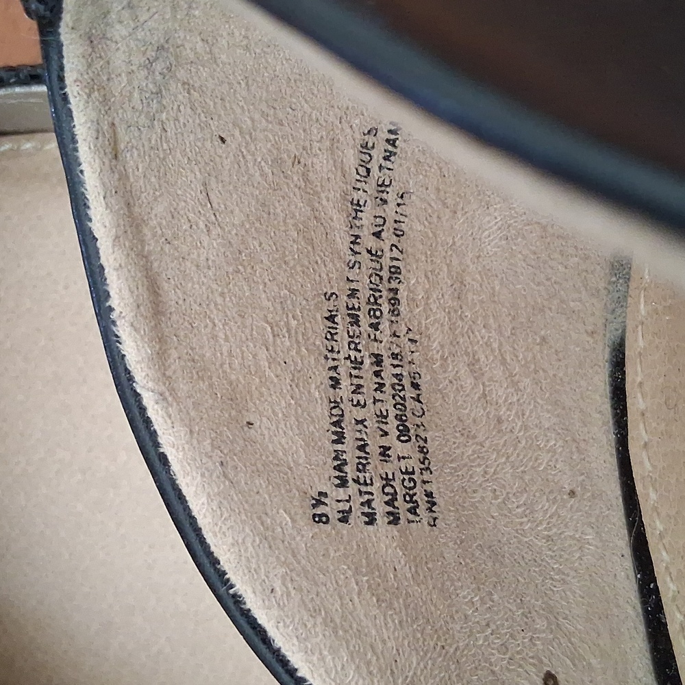 Sam & Libby Black Pointed Toe D'orsay Flats Vegan Sz 8.5M - Picture 6 of 7